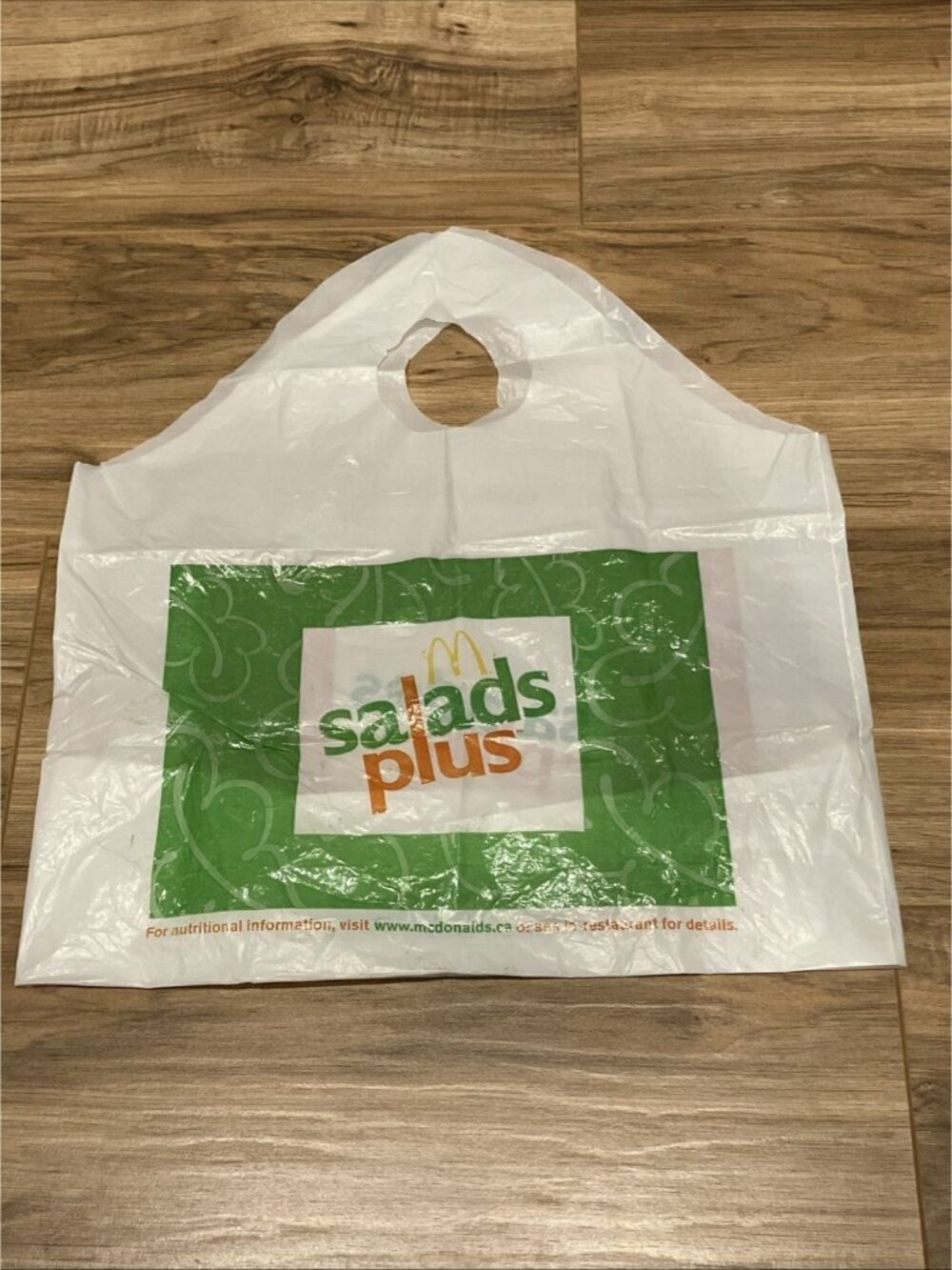 RARE Vintage Large Plastic Takeout Bag McDonald’s - Salads Plus